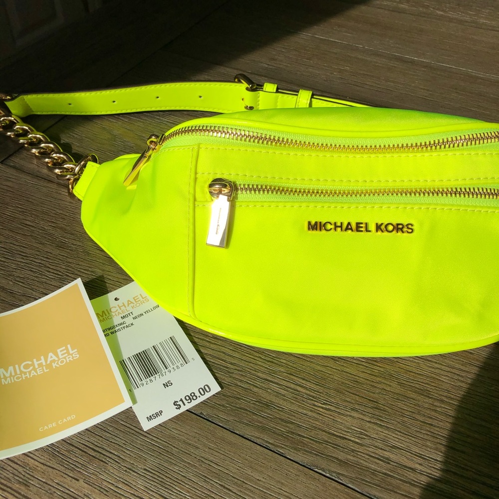 Authentic Michael Kors Neon Yellow Fanny Pack